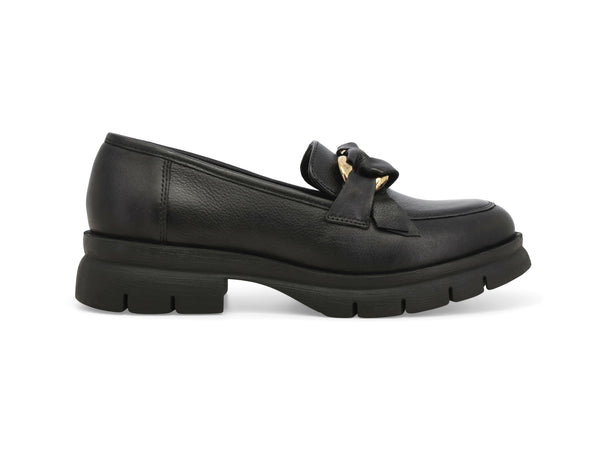 Melluso Mocassino Casual Donna Nero in Pelle con Carrarmato 034340Z-249709